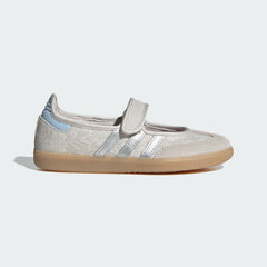 adidas Samba Jane i Perlehvid / Sølvmetallic / Kridhvid