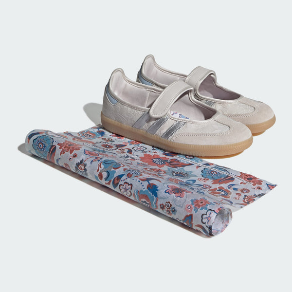 adidas Samba Jane i Perlehvid / Sølvmetallic / Kridhvid