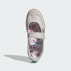 adidas Samba Jane i Perlehvid / Sølvmetallic / Kridhvid