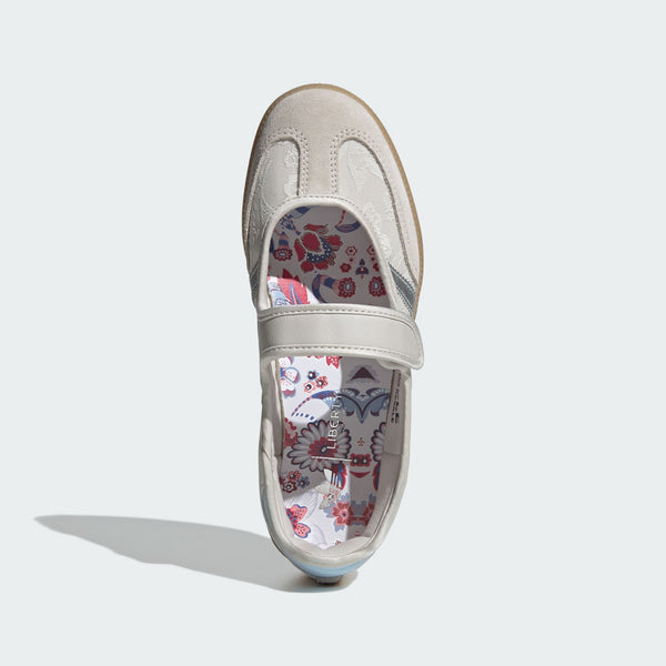 adidas Samba Jane i Perlehvid / Sølvmetallic / Kridhvid