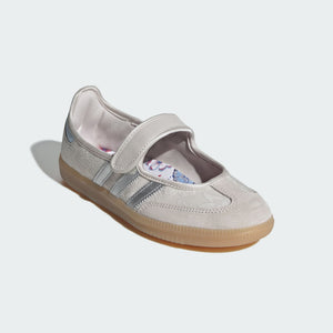 adidas Samba Jane i Perlehvid / Sølvmetallic / Kridhvid