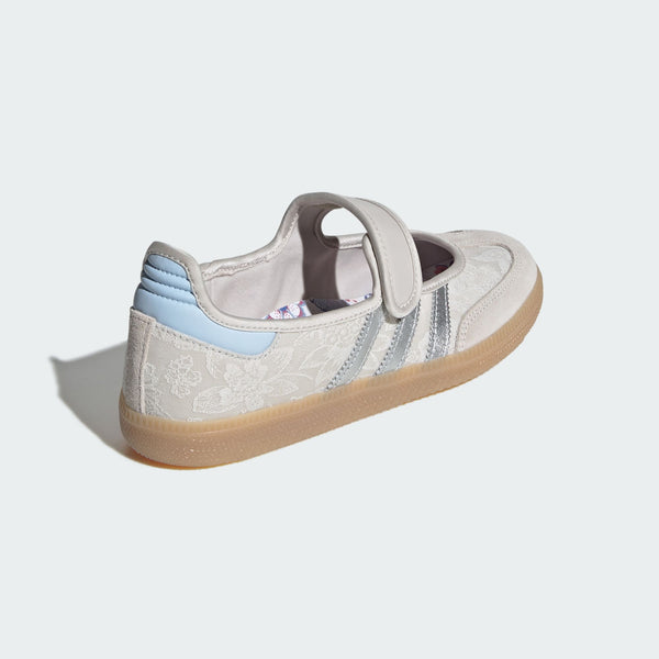 adidas Samba Jane i Perlehvid / Sølvmetallic / Kridhvid