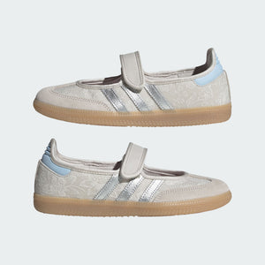 adidas Samba Jane i Perlehvid / Sølvmetallic / Kridhvid